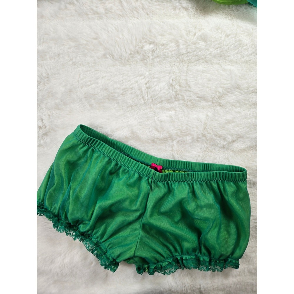 90s Y2K Victoria's Secret Sexy Little Things Green Lace Babydoll Ligerie Set S - Picture 2 of 15